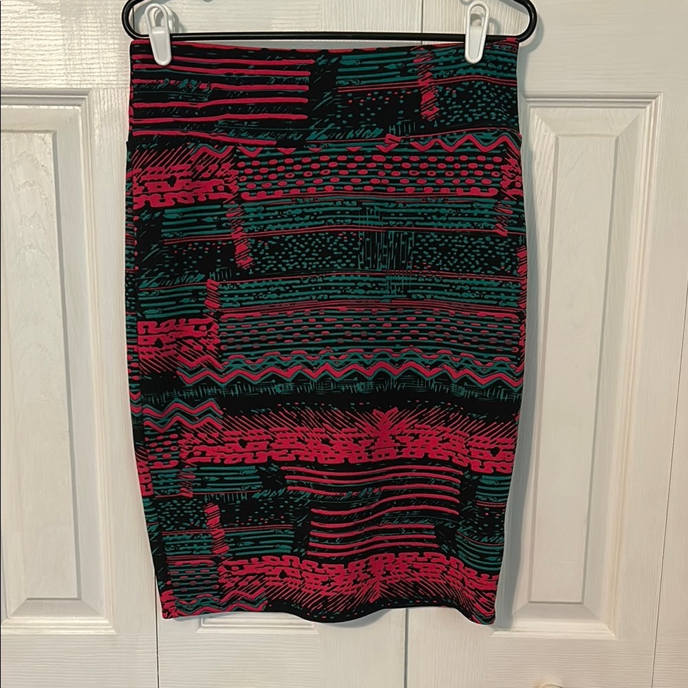 Patterned Pink and Green Women's Skirt